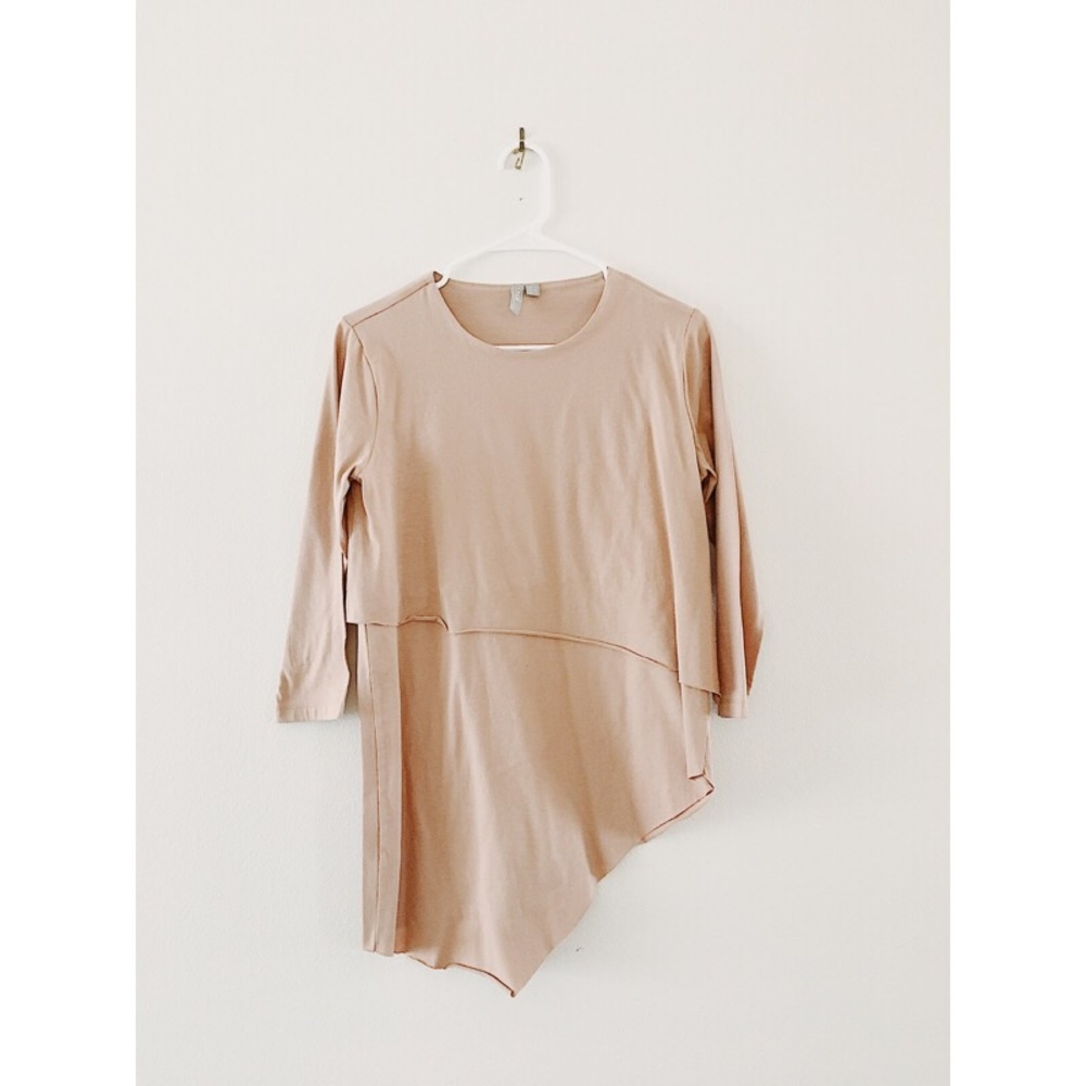 Maternity / Nursing Asymmetrical 3/4 Sleeve Shirt